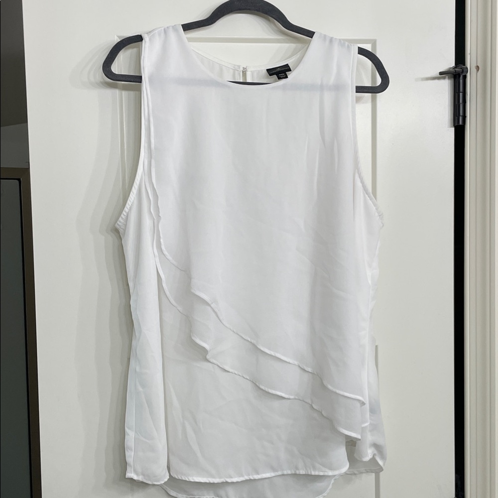 Worthington White Sleeveless Top